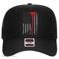 Wildland Firefighter Axe American Flag Thin Red Line Fireman Hat thumb 0