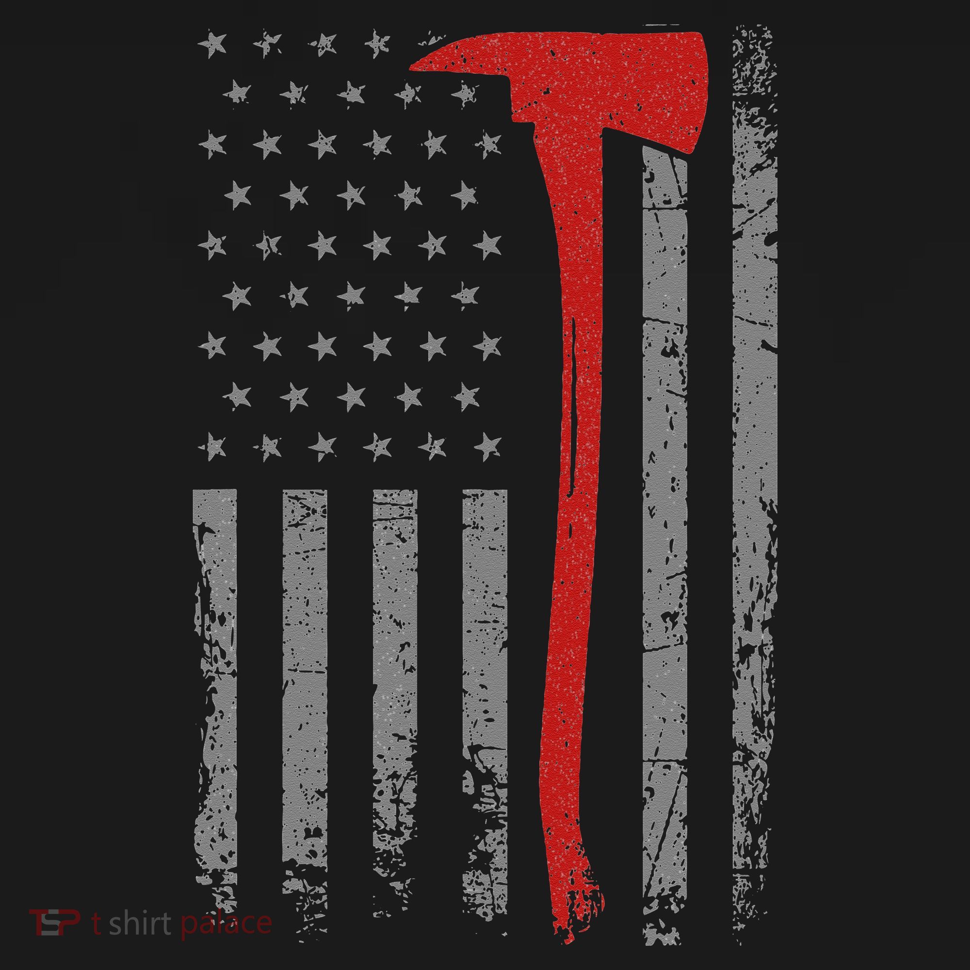 Wildland Firefighter Axe American Flag Thin Red Line Fireman Tote Bag