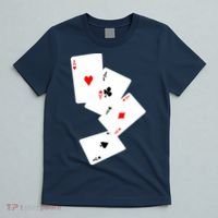 Womens Four Aces Poker Pro Lucky Player Winner Costume Hand Gifts VNeck T-Shirt thumb 5