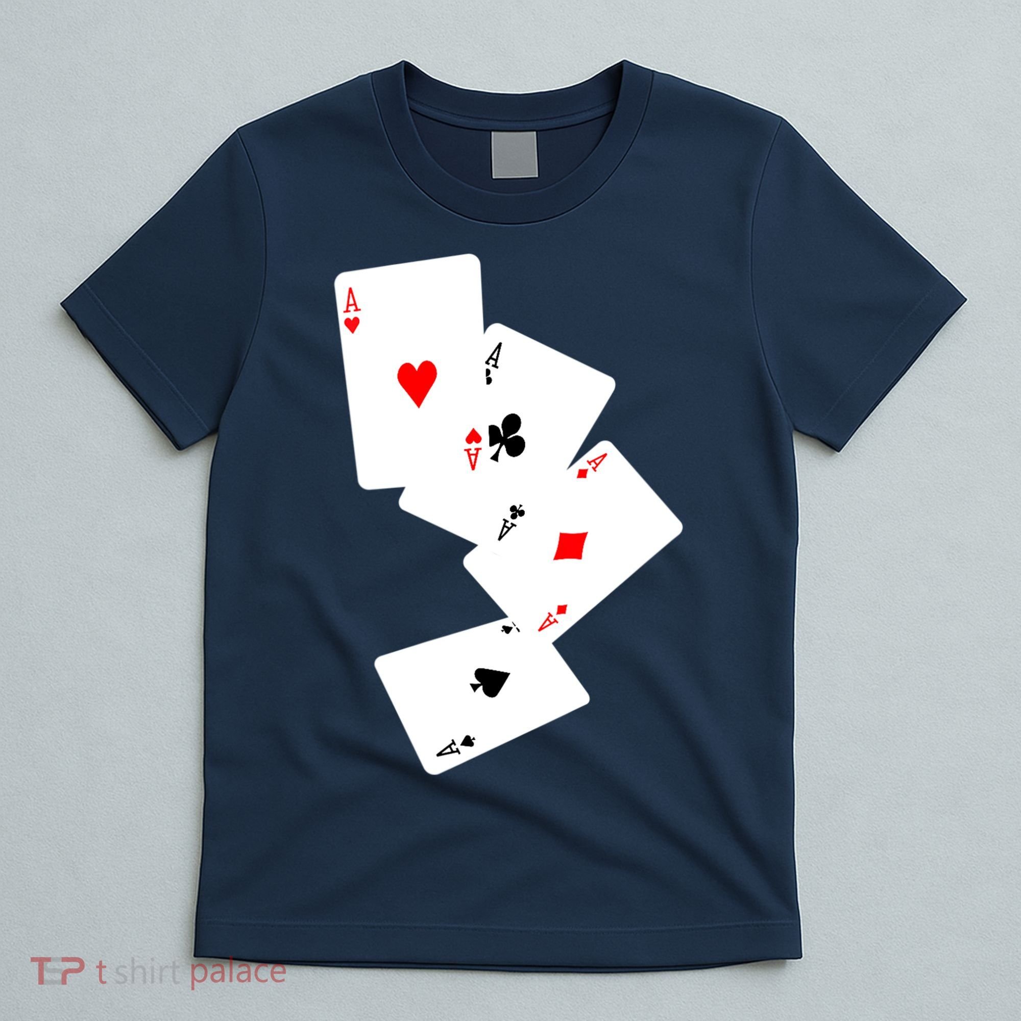 Womens Four Aces Poker Pro Lucky Player Winner Costume Hand Gifts VNeck T-Shirt