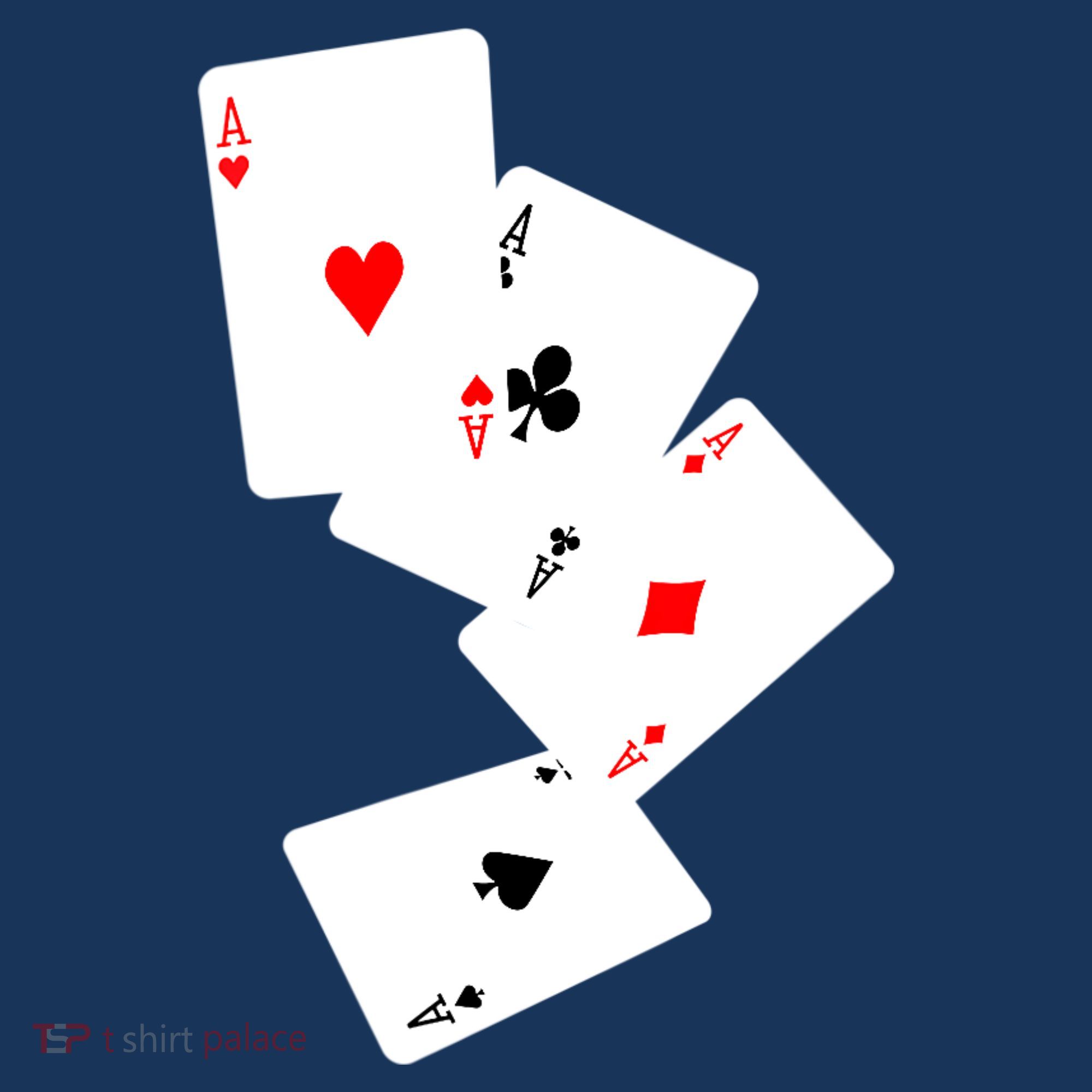 Womens Four Aces Poker Pro Lucky Player Winner Costume Hand Gifts VNeck T-Shirt