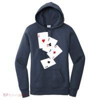 Womens Four Aces Poker Pro Lucky Player Winner Costume Hand Gifts VNeck Women's Hoodie thumb 0