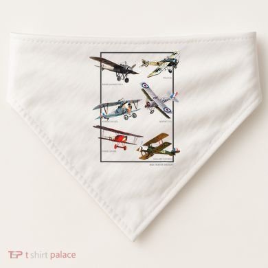 Wwi Fighters Airplanes USA-Made Doggie Bandana