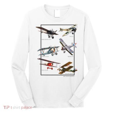 Wwi Fighters Airplanes Long Sleeve Shirt