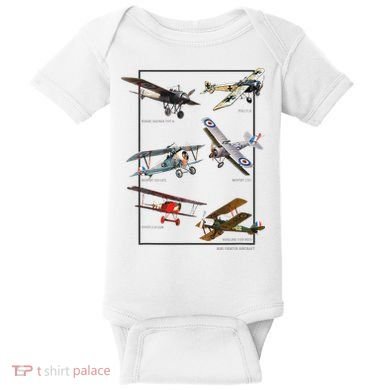 Wwi Fighters Airplanes Baby Bodysuit