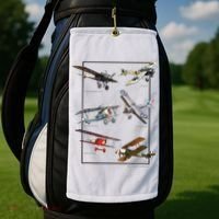 Wwi Fighters Airplanes Golf Towel thumb 2