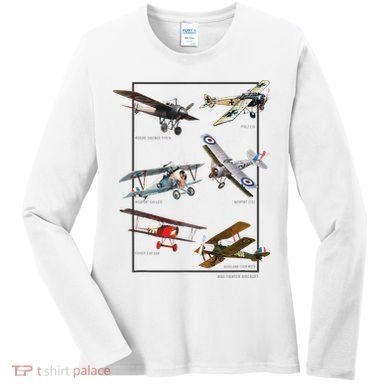 Wwi Fighters Airplanes Women's Long Sleeve Shirt