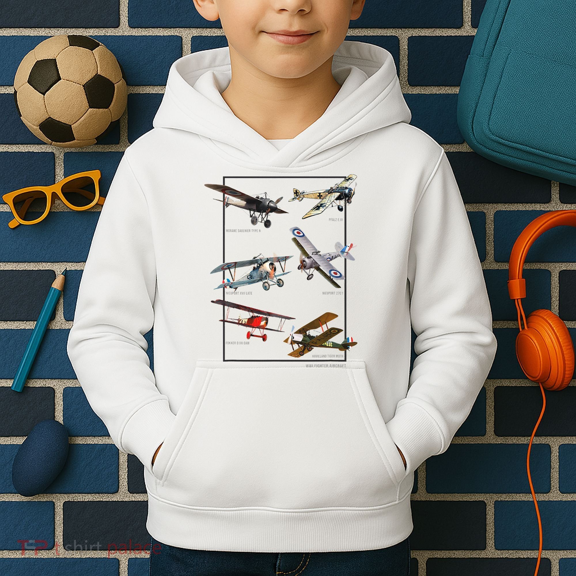 Wwi Fighters Airplanes Kids Hoodie