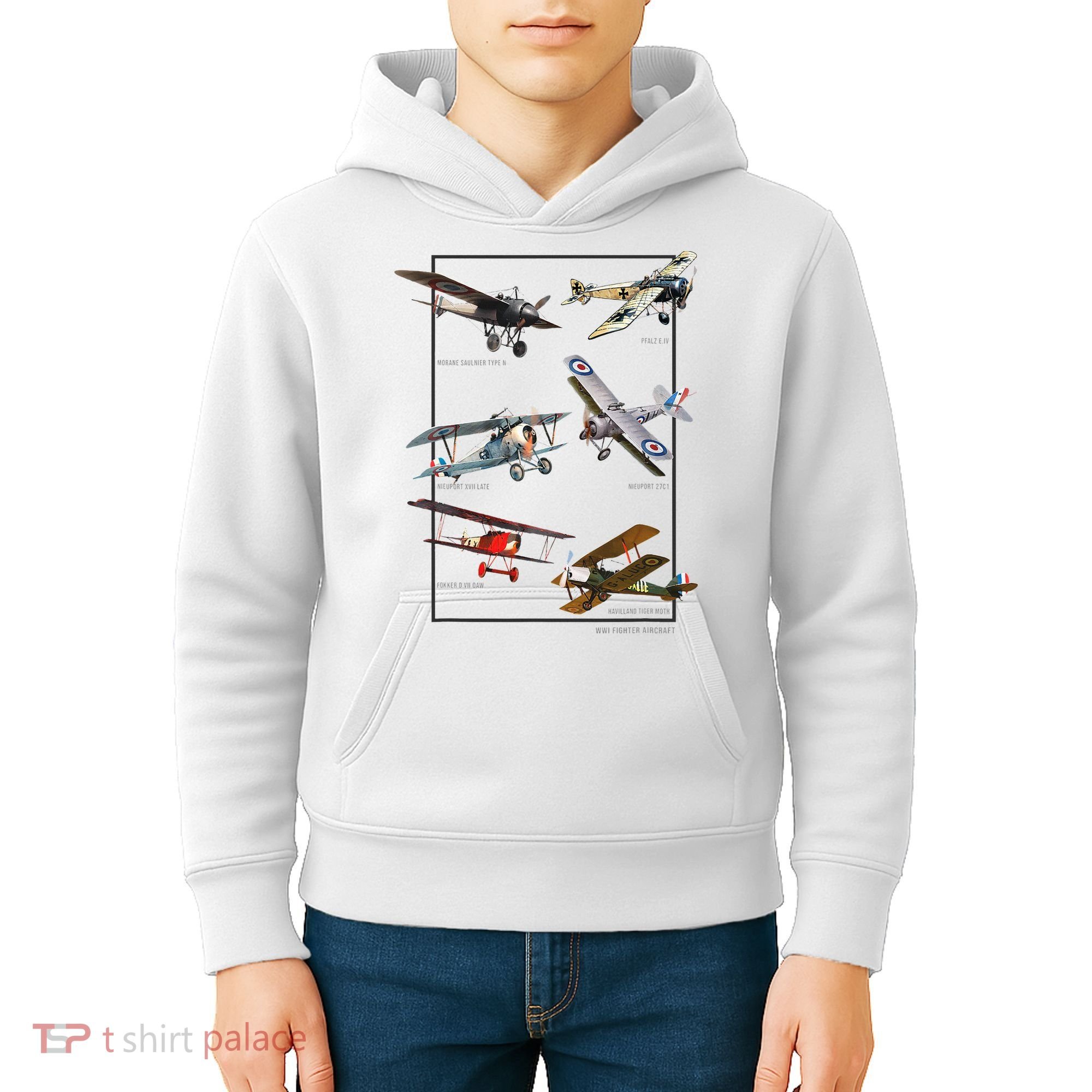 Wwi Fighters Airplanes Kids Hoodie