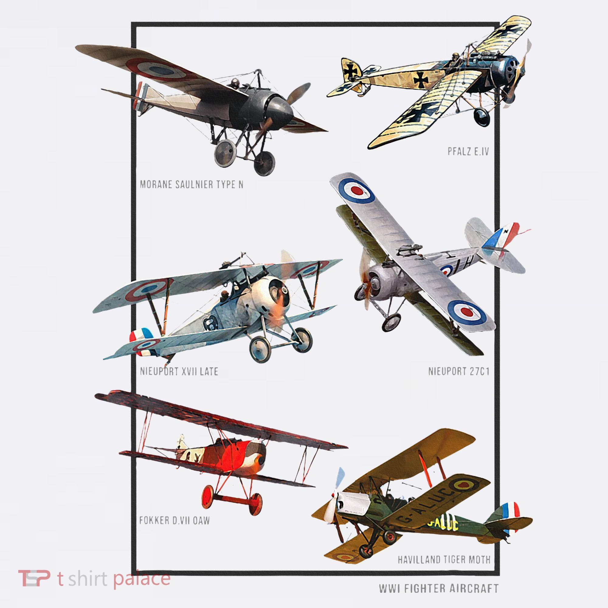 Wwi Fighters Airplanes Kids T-Shirt