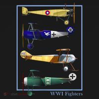 WWI Fighters Airplanes Vintage T-Shirt thumb 7