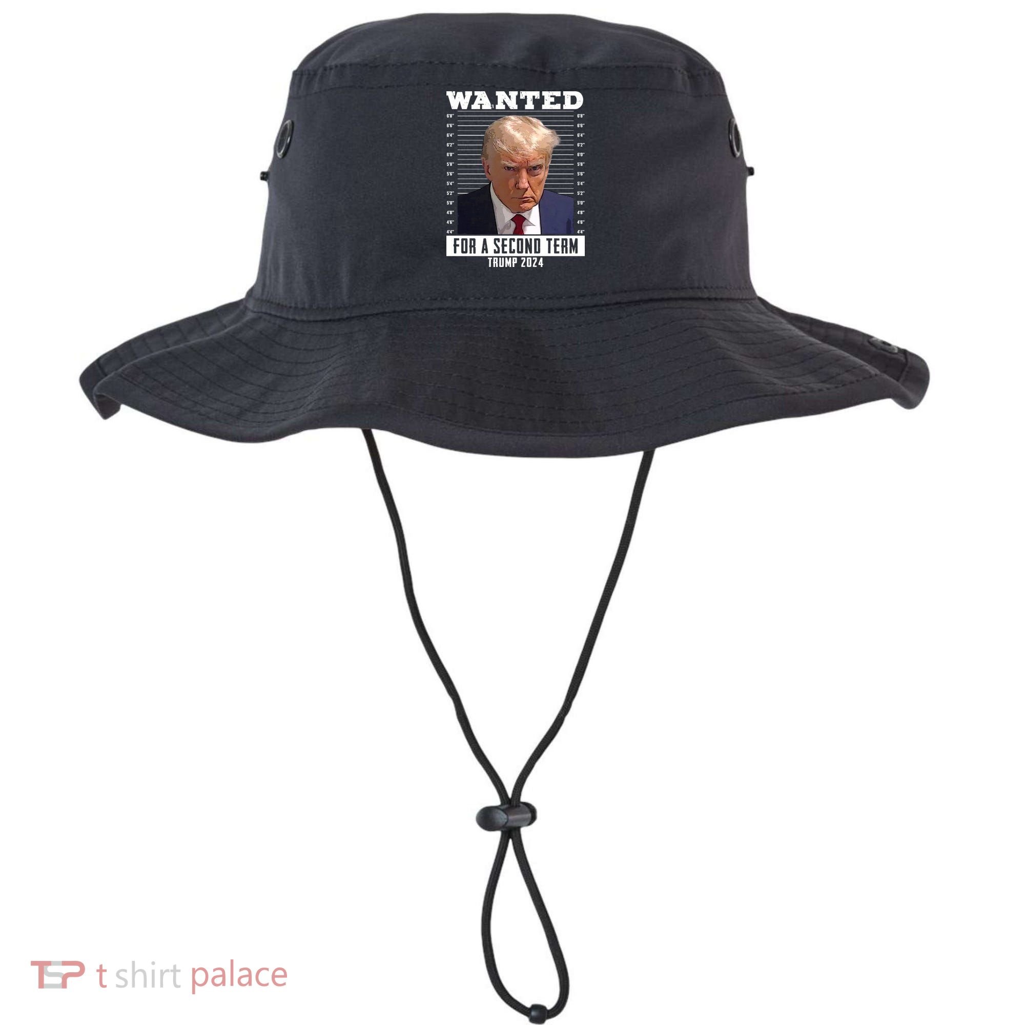 Wanted For A Second Term Trump 2024 Mugshot Bucket Hat