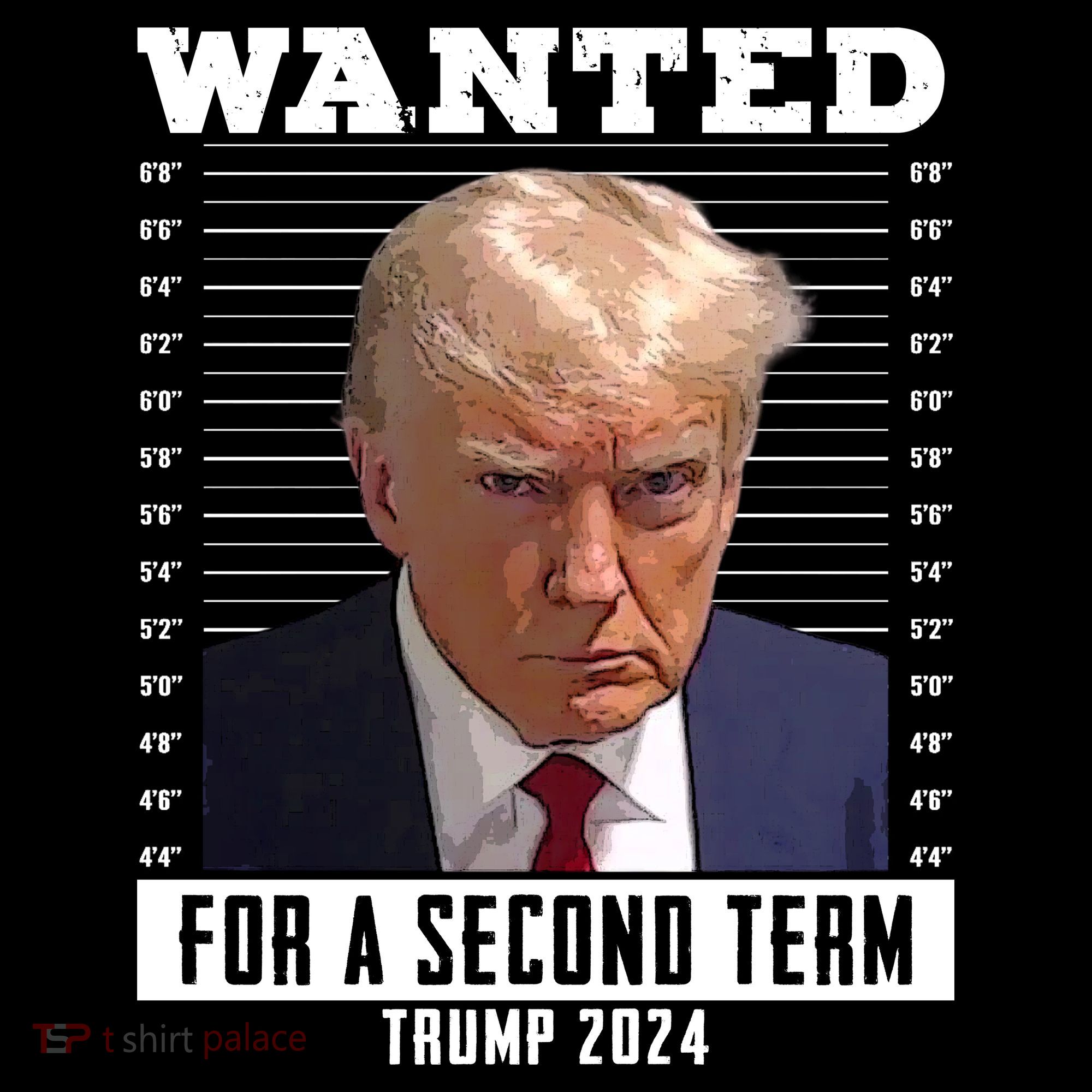 Wanted For A Second Term Trump 2024 Mugshot Bucket Hat