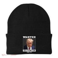 Wanted For A Second Term Trump 2024 Mugshot Beanie thumb 0