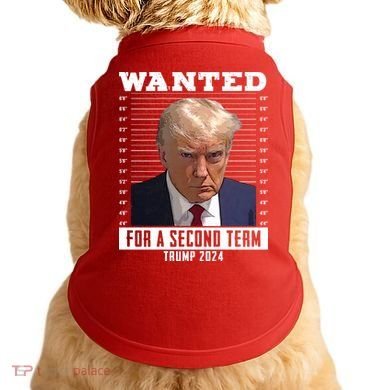 Wanted For A Second Term Trump 2024 Mugshot Doggie Tank