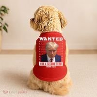 Wanted For A Second Term Trump 2024 Mugshot Doggie Tank thumb 2