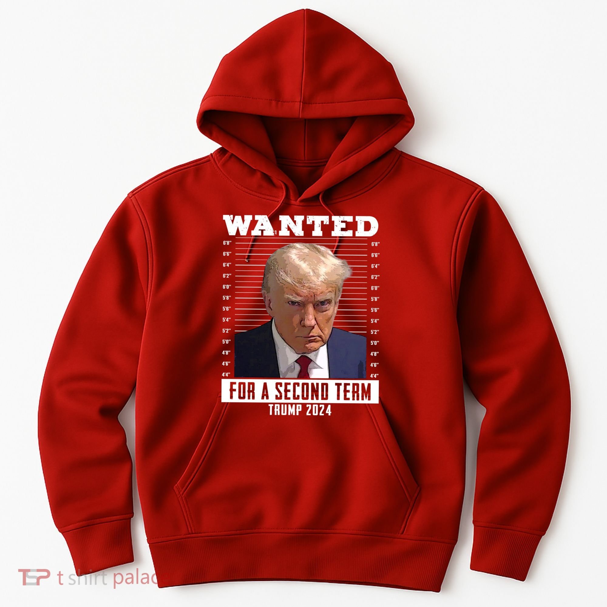 Wanted For A Second Term Trump 2024 Mugshot Hoodie