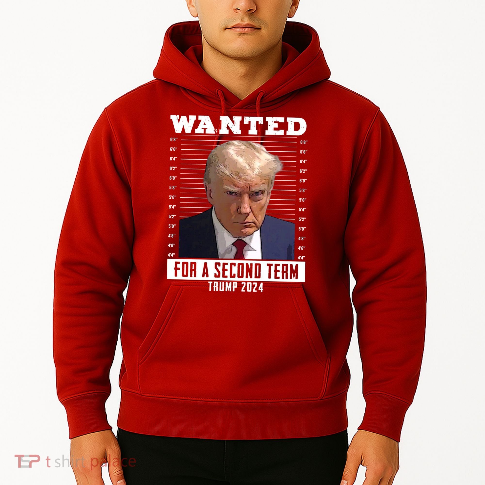Wanted For A Second Term Trump 2024 Mugshot Hoodie