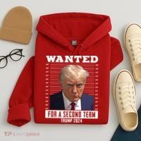 Wanted For A Second Term Trump 2024 Mugshot Hoodie thumb 4