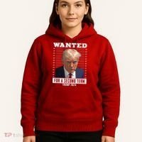 Wanted For A Second Term Trump 2024 Mugshot Hoodie thumb 5