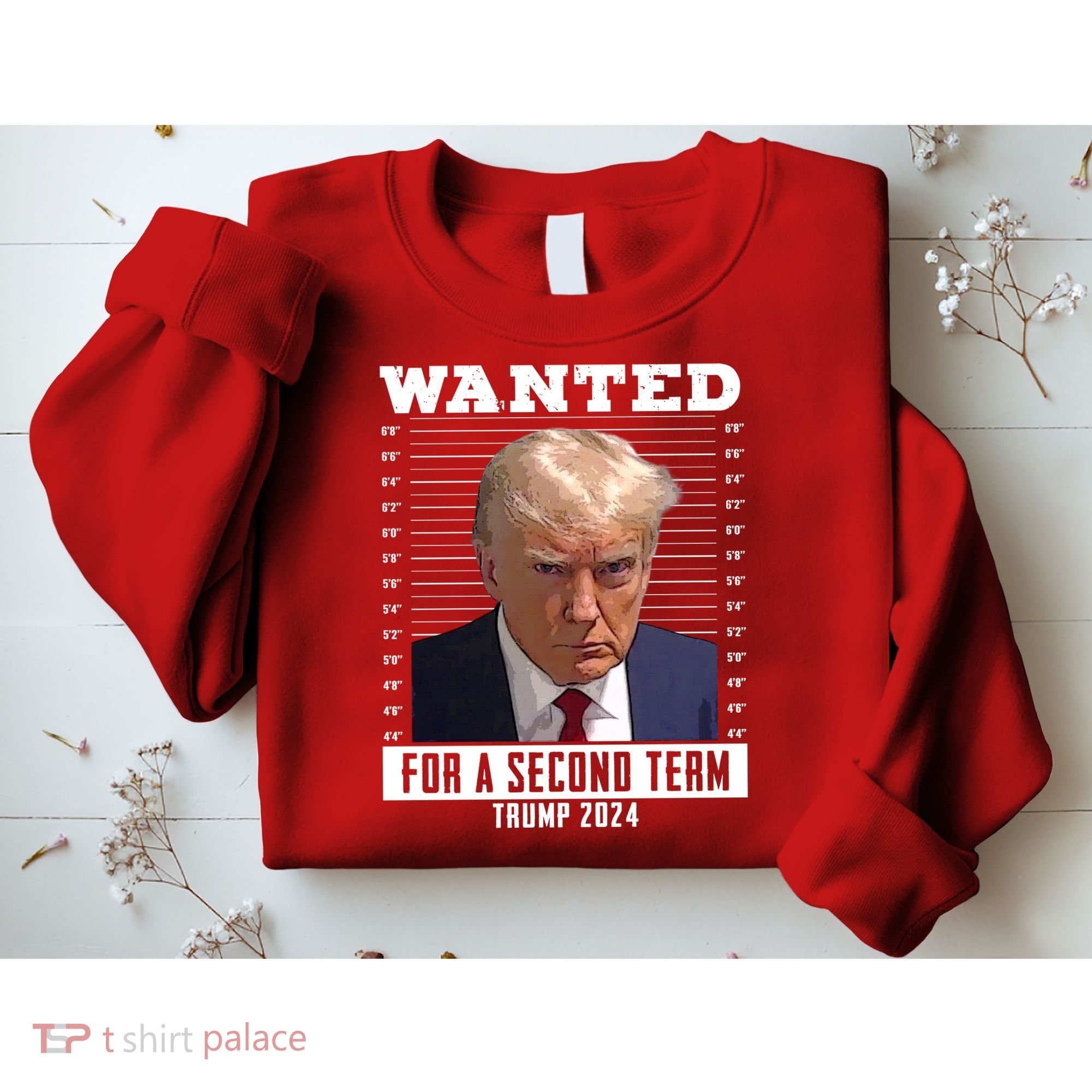 Wanted For A Second Term Trump 2024 Mugshot Sweatshirt