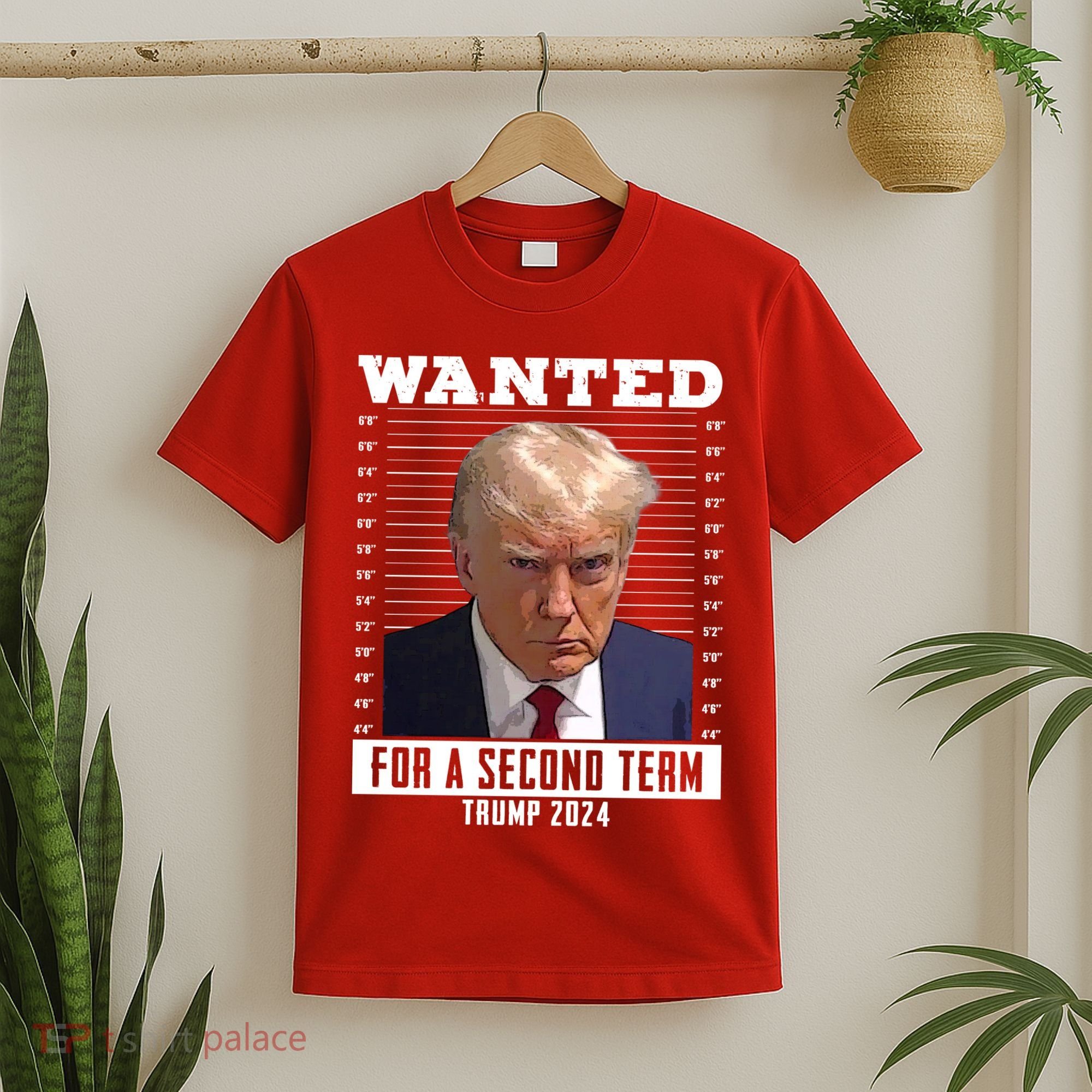 Wanted For A Second Term Trump 2024 Mugshot T-Shirt
