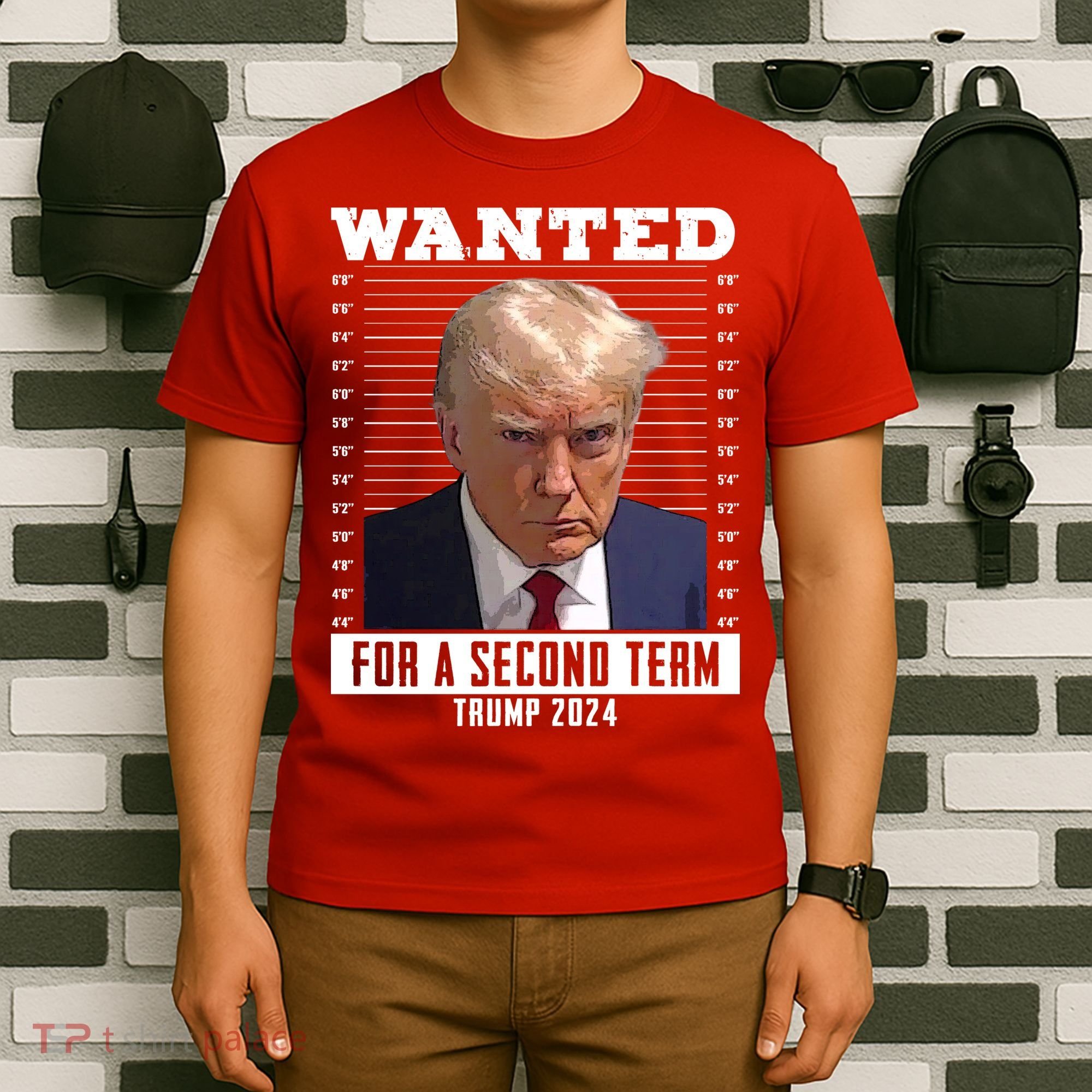 Wanted For A Second Term Trump 2024 Mugshot T-Shirt