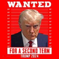 Wanted For A Second Term Trump 2024 Mugshot Coaster thumb 2