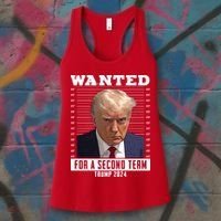 Wanted For A Second Term Trump 2024 Mugshot Women's Tank Top thumb 3
