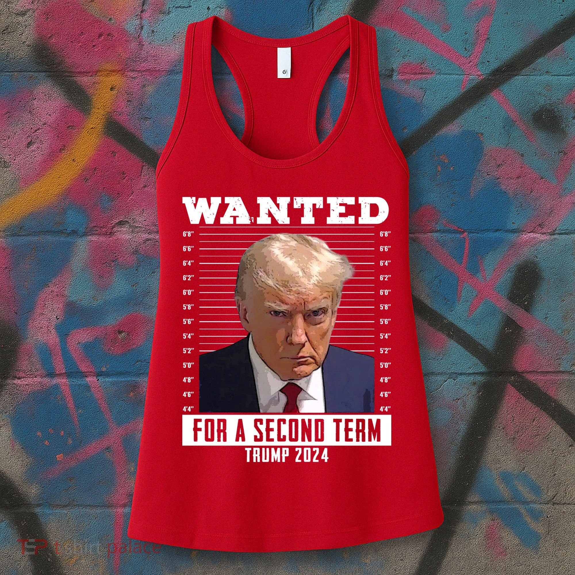 Wanted For A Second Term Trump 2024 Mugshot Women's Tank Top
