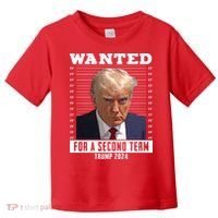 Wanted For A Second Term Trump 2024 Mugshot Toddler T-Shirt thumb 0