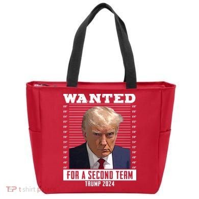 Wanted For A Second Term Trump 2024 Mugshot Tote Bag