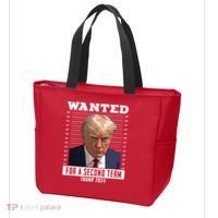 Wanted For A Second Term Trump 2024 Mugshot Tote Bag thumb 3