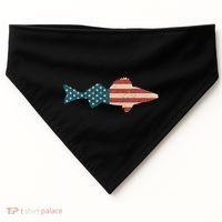 Walleye Fishing American Flag Sauger Angling USA-Made Doggie Bandana thumb 0