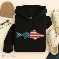 Walleye Fishing American Flag Sauger Angling Hoodie thumb 4