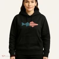 Walleye Fishing American Flag Sauger Angling Hoodie thumb 5