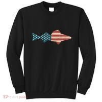 Walleye Fishing American Flag Sauger Angling Sweatshirt thumb 0
