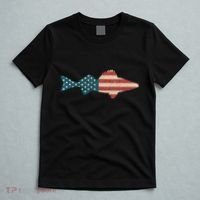 Walleye Fishing American Flag Sauger Angling T-Shirt thumb 5