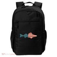 Walleye Fishing American Flag Sauger Angling Backpack thumb 0