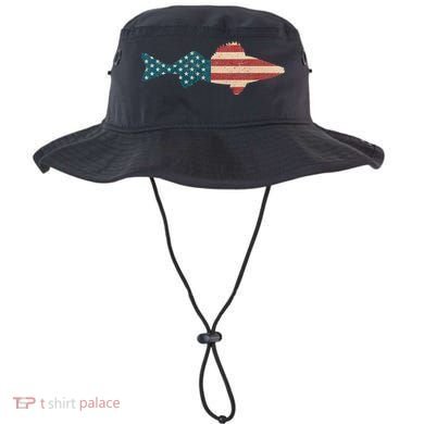 Walleye Fishing American Flag Sauger Angling Bucket Hat