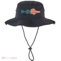 Walleye Fishing American Flag Sauger Angling Bucket Hat thumb 0