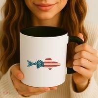 Walleye Fishing American Flag Sauger Angling Coffee Mug thumb 3