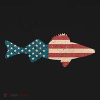 Walleye Fishing American Flag Sauger Angling Women's Hoodie thumb 2