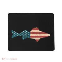 Walleye Fishing American Flag Sauger Angling Mousepad thumb 0
