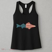 Walleye Fishing American Flag Sauger Angling Women's Tank Top thumb 3
