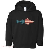 Walleye Fishing American Flag Sauger Angling Toddler Hoodie thumb 0