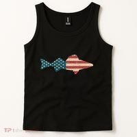 Walleye Fishing American Flag Sauger Angling Tank Top thumb 2