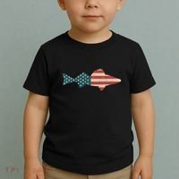Walleye Fishing American Flag Sauger Angling Toddler T-Shirt thumb 2