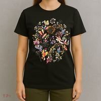 Wild Flowers And Plants Watercolor Wild Nature Botanical Print T-Shirt thumb 4