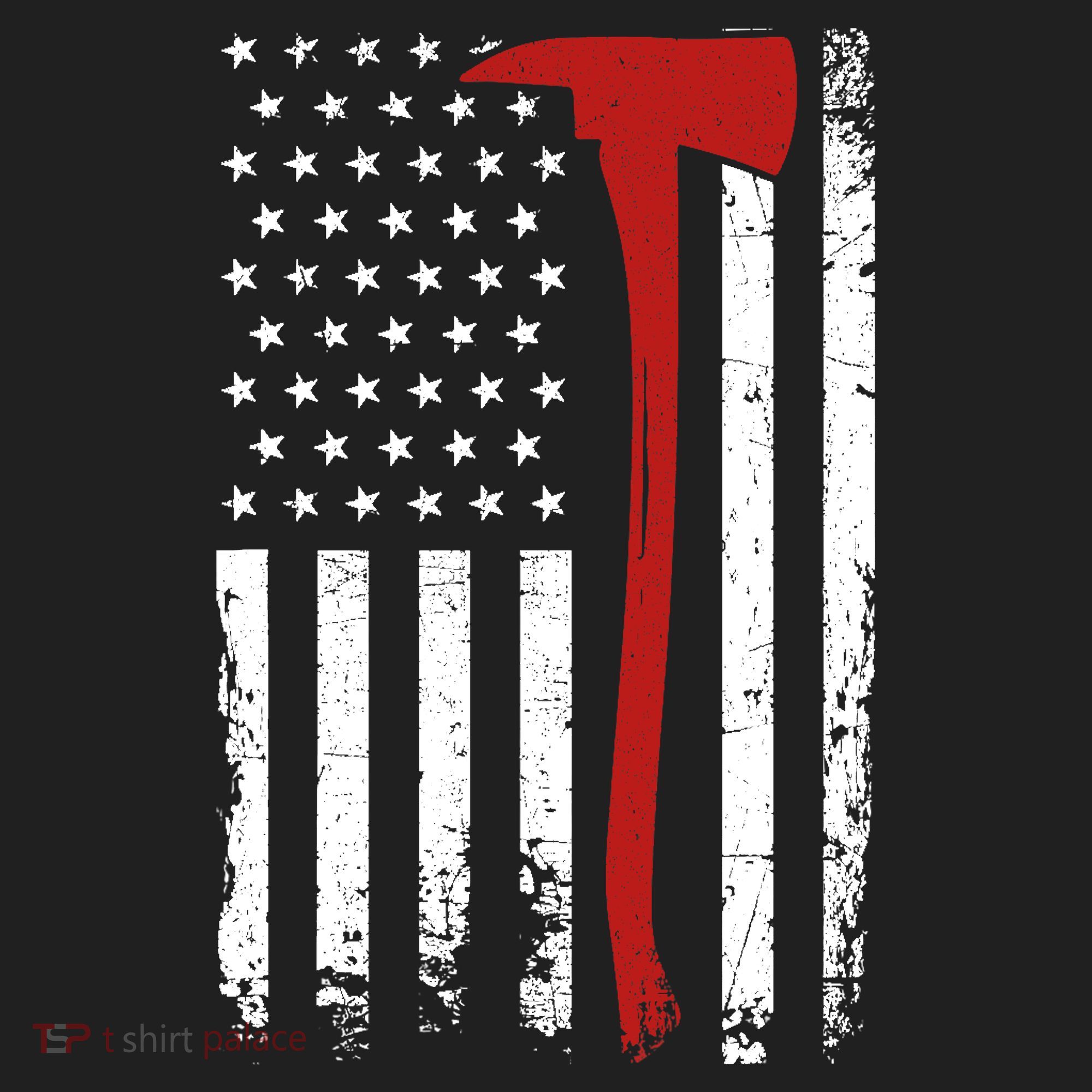 Wildland Firefighter Axe American Flag Thin Red Line Fireman Tumbler